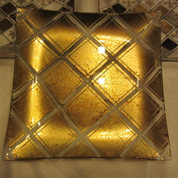 VTG SET OF 3 GLASS DISHES, 2 RELISH DISHES, 1 CANDLE HOLDER - Picture 8 of 9